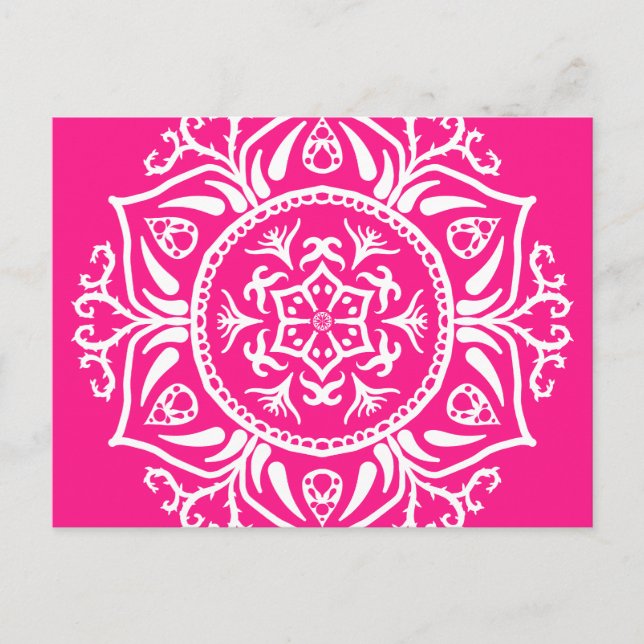 Foxglove Mandala Postcard (Front)