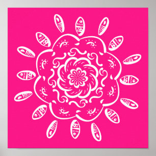 Foxglove Mandala Poster