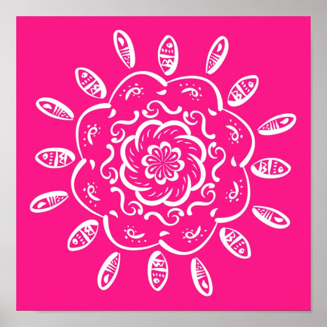 Foxglove Mandala Poster (Front)