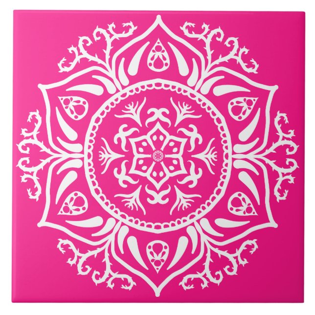 Foxglove Mandala Tile (Front)