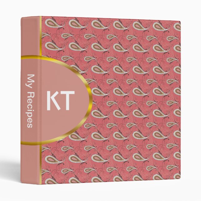 Foxglove Petal Paisley Pattern Binder (Front/Spine)