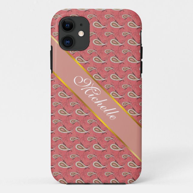 Foxglove Petal Paisley Pattern Case-Mate iPhone Case (Back)
