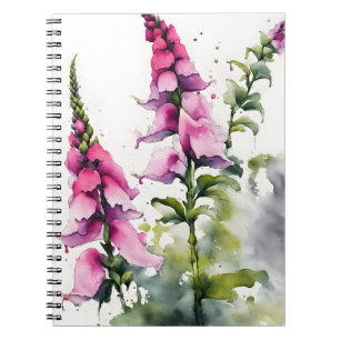 Foxglove - Watercolor flowers Notebook