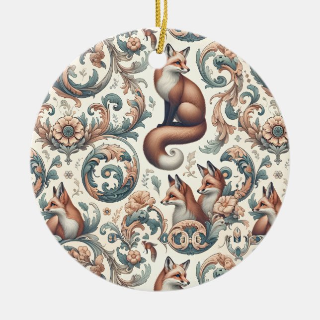 Foxglove Whispers: Victorian Elegance in Nature's  Ceramic Ornament (Front)