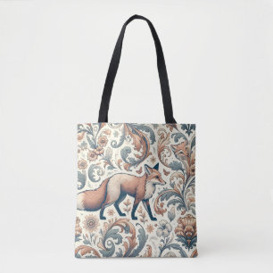 Foxglove Whispers: Victorian Elegance in Nature's Tote Bag