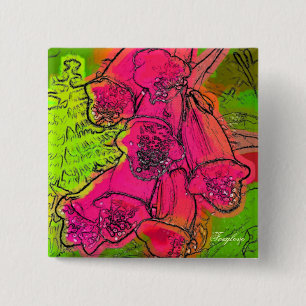 FOXGLOVES 2 INCH SQUARE BUTTON