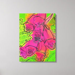 FOXGLOVES CANVAS PRINT