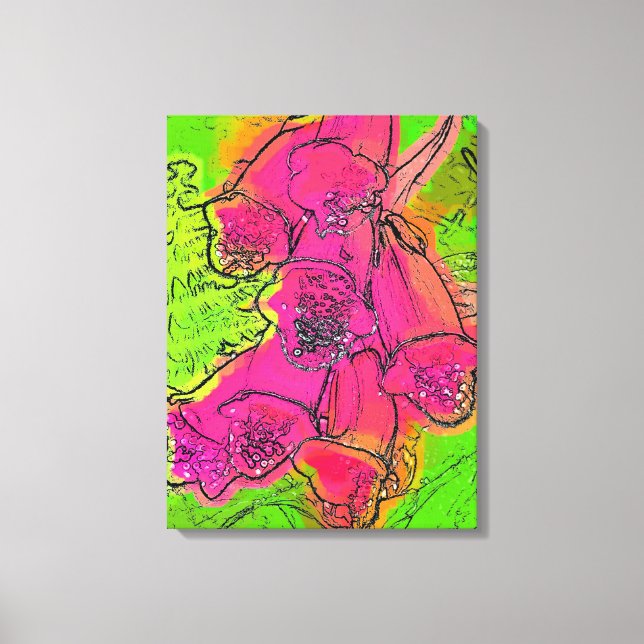 FOXGLOVES CANVAS PRINT (Front)