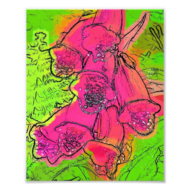FOXGLOVES PHOTO PRINT (Front)