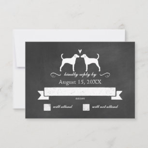 Foxhound Silhouettes Mariage RSVP Réponse