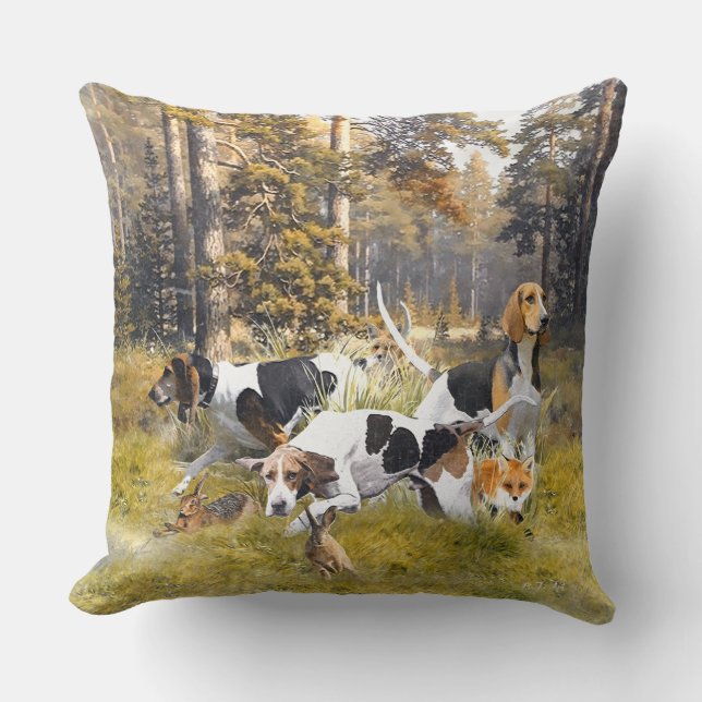 Foxhound  throw pillow (Front)