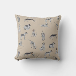 Foxhounds Throw Pillow