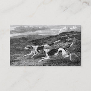 Foxhounds Vintage Dog Art Business Card