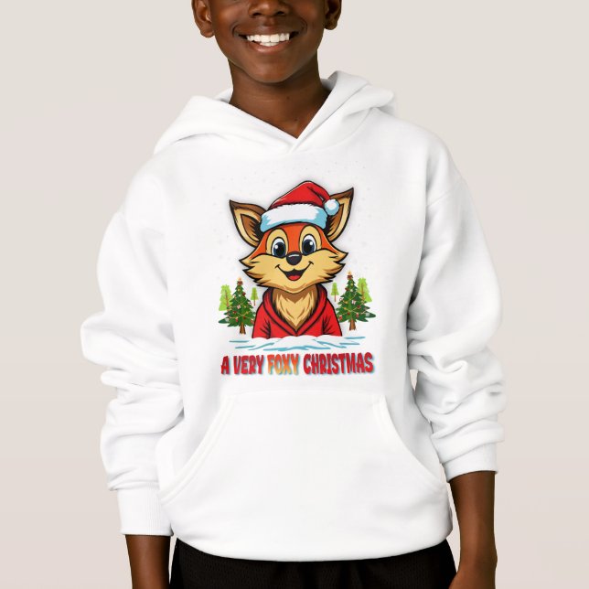 Foxmas Joy – Cute Christmas Fox in Santa Hat (Front)