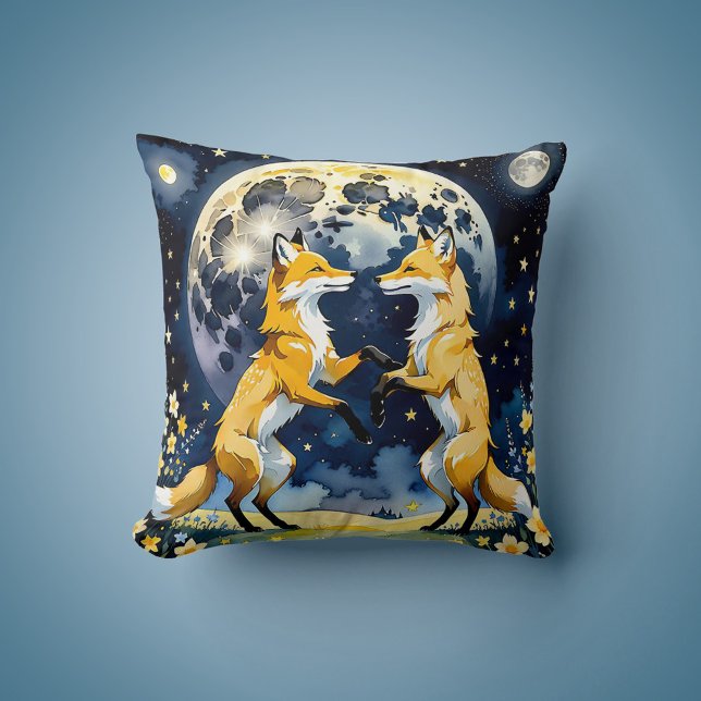 Foxtrot by Moonlight Throw Pillow (Creator Uploaded)