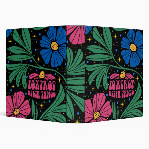Foxtrot Delta Tango Flower Boho Binder