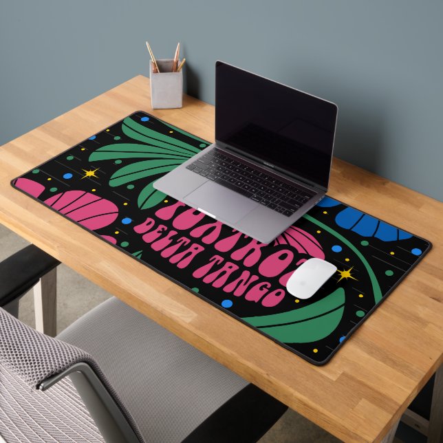 Foxtrot Delta Tango Flower Boho Desk Mat (Office 2)