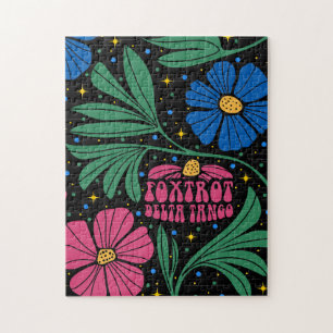 Foxtrot Delta Tango Flower Boho Jigsaw Puzzle
