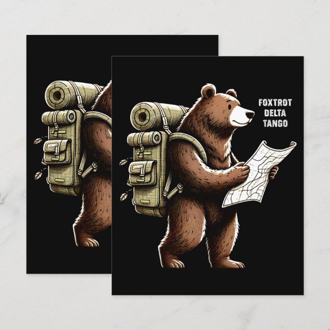Foxtrot Delta Tango Funny Bear (Front/Back)