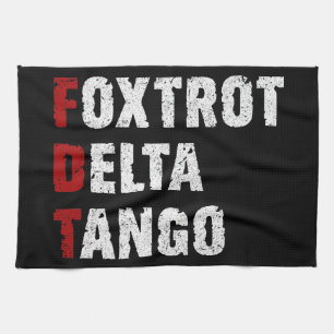 Foxtrot Delta Tango Kitchen Towel