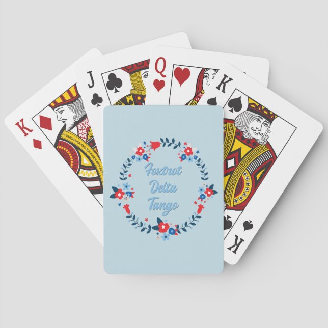 Foxtrot Delta Tango Playing Cards (Back)