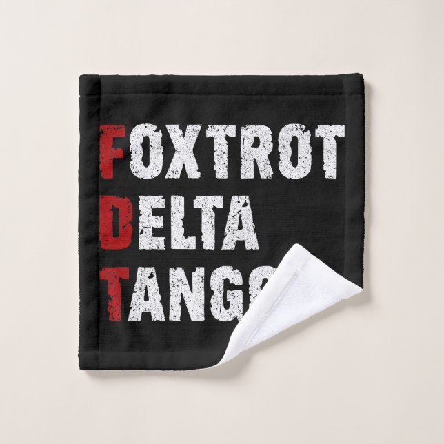 Foxtrot Delta Tango Wash Cloth (Wash Cloth)