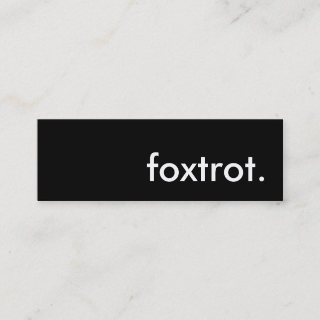 foxtrot. mini business card (Front)