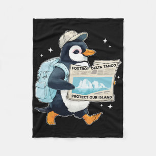 Foxtrots Deltas Tangos Penguins Anti Trump 1  Fleece Blanket