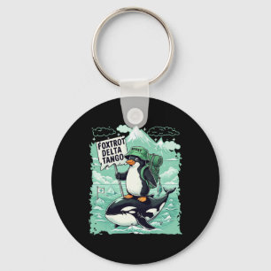Foxtrots Deltas Tangos Penguins Anti Trump Keychain