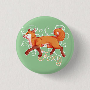 Foxy 1 Inch Round Button
