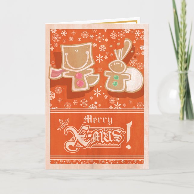 Foxy and Cottontail Gingerbread Card (Front)