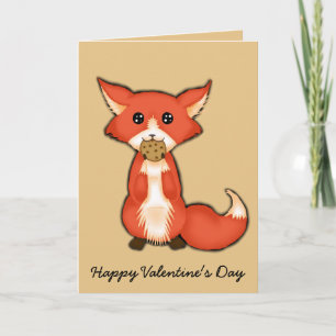Foxy And Sweet Valentine Holiday Card