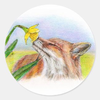 Foxy Classic Round Sticker