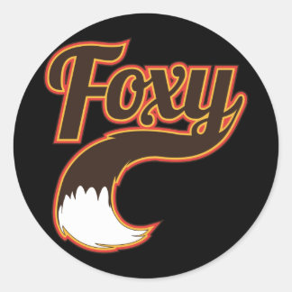 Foxy Classic Round Sticker