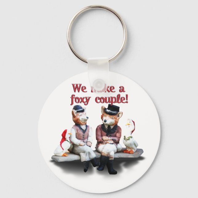 Foxy Couple Keychain (Front)