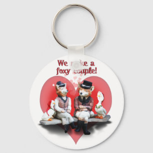 Foxy Couple Keychain