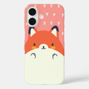 Foxy Cuddles Cute Orange Fox iPhone 16 Case
