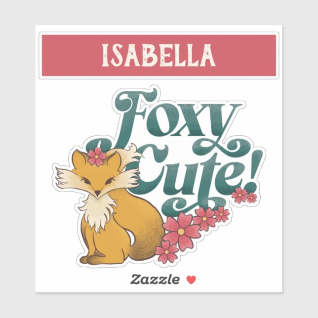 Foxy Cute with Flowers (Sheet)