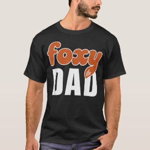 Foxy Dad Funny Father Cute Fox Cartoon Film T-Shirt