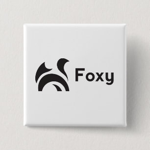 Foxy Design 2 Inch Square Button