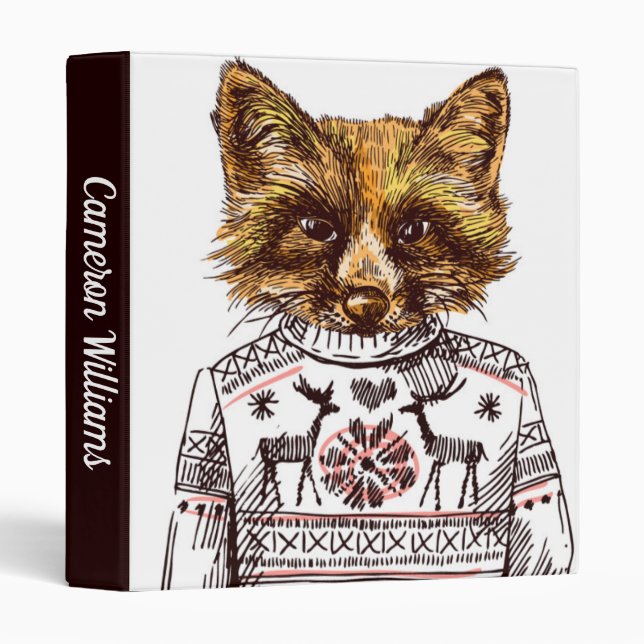 Foxy Dressed Fox | Add Your Name Binder (Front/Spine)