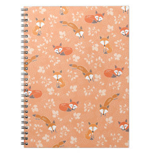 Foxy Floral Pattern Notebook
