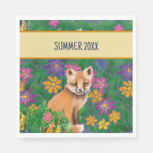 Foxy Floral Summer Napkin