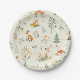 "Foxy Forest Paper Plates" Paper Plate