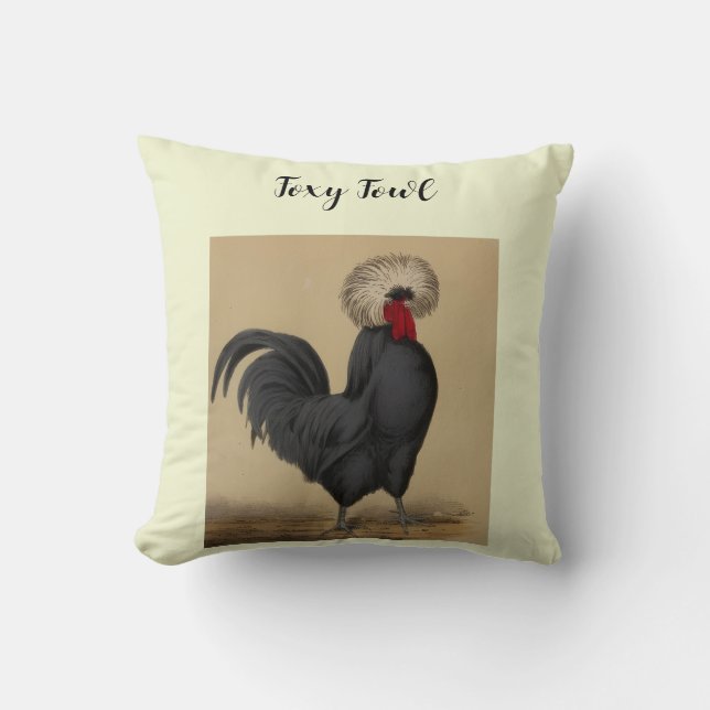 Foxy Fowl  Throw Pillow (Front)