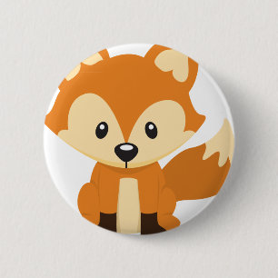 Foxy fox 2 inch round button