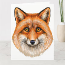 Foxy Fox Greeting Card - See Back 