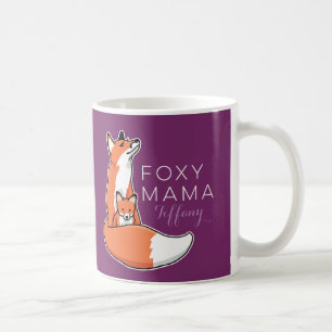 Foxy Fox Mama with Baby, Personalized Coffee Mug