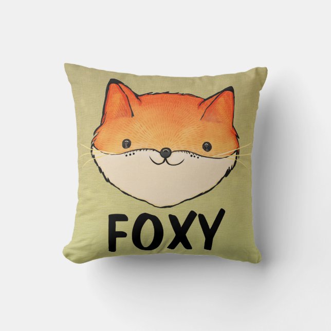 FOXY FOX THROW PILLOWS (Front)