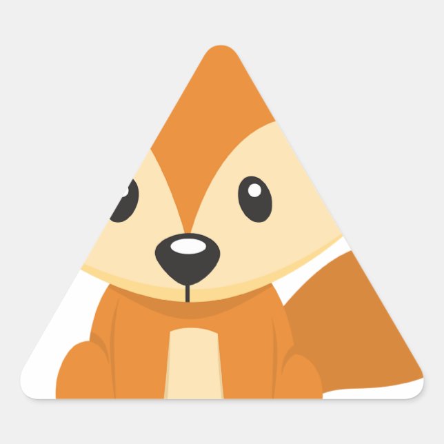 Foxy fox triangle sticker (Front)